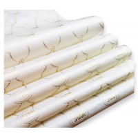 Luxury silk paper Popular 17gsm Factory sells Custom die cutting 30"x20" gold printed white pure tissue paper sheets