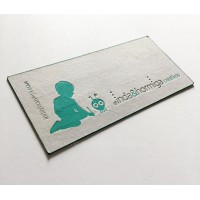 Embossed silver printing custom card CMYK printing business card letterpress