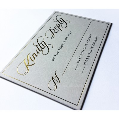 Greeting card customized matte foil printing wedding invitation card luxury