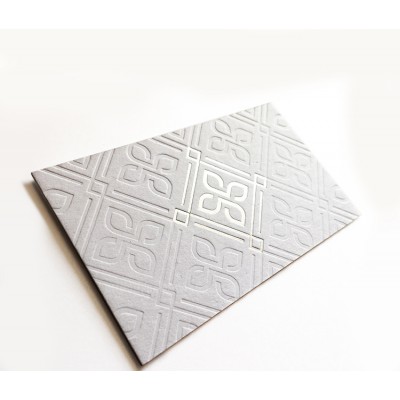 Blind 3D embossed create visiting card online silver foil business cards embossed