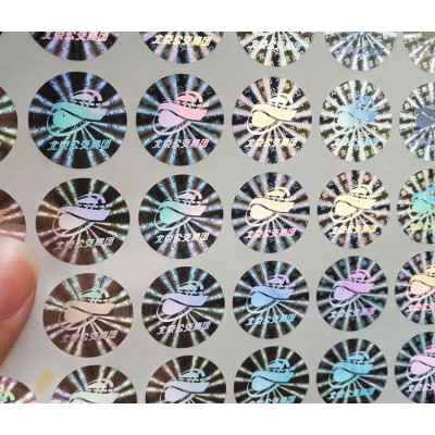 Gold label custom vinyl stickers hologram foil printing