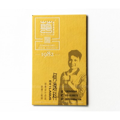 3D embossed printing CMYK business card blind embossed visit card printing