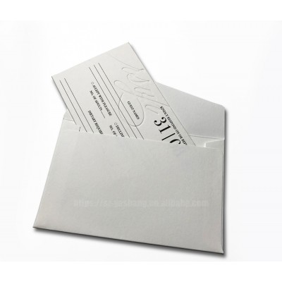 Blind embossed greeting card printing envelope sets wedding invitations