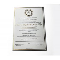 Thickness edge cotton paper wedding invitation card gold with wedding invitation card luxury